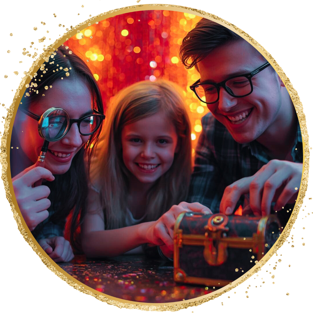 Familie löst gemeinsam ein Escape-Abenteuer