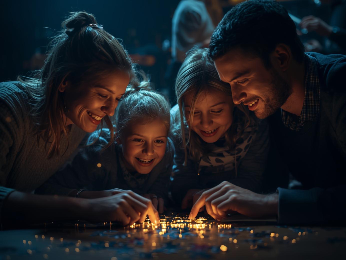 Kinder lösen gemeinsam ein Escape-Spiel